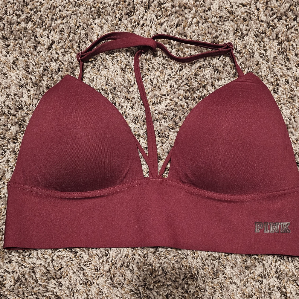 PINK Victoria's Secret Deep Red Bralette